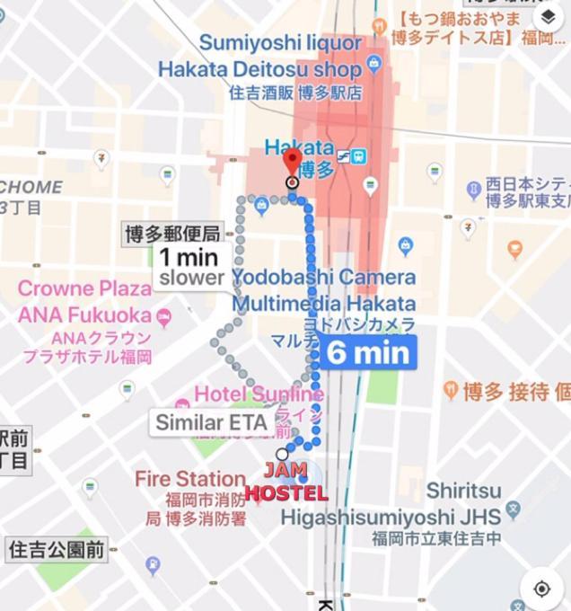 Jam Hostel Hakata Station Front Фукуока Экстерьер фото